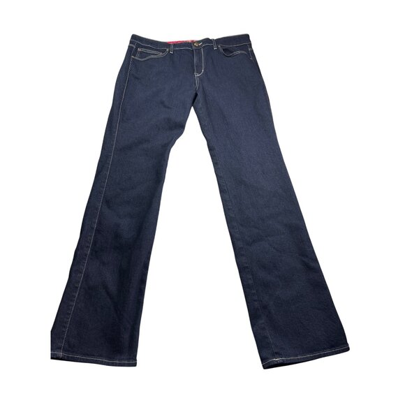 Y2K Cj By Cookie Johnson Womens Faith Straight Leg Jeans 16W Dark Wash Denim - Picture 1 of 5